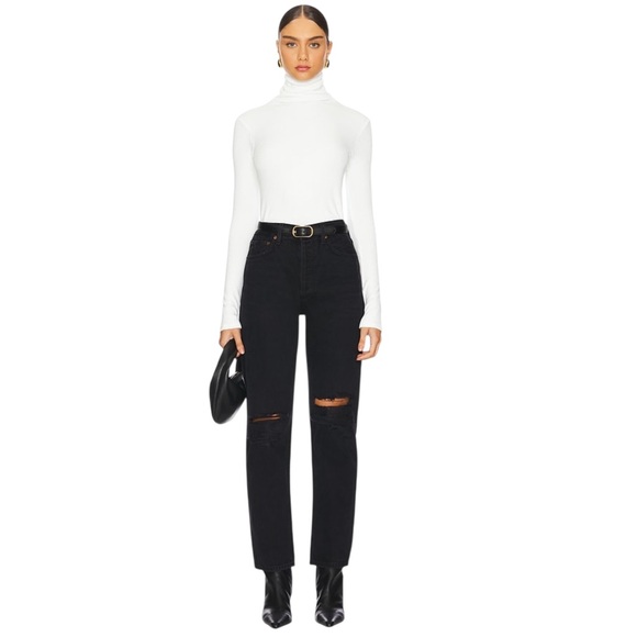 Agolde  NWT 90s Pinch Waist Jean in Black Fuse in Sz 24